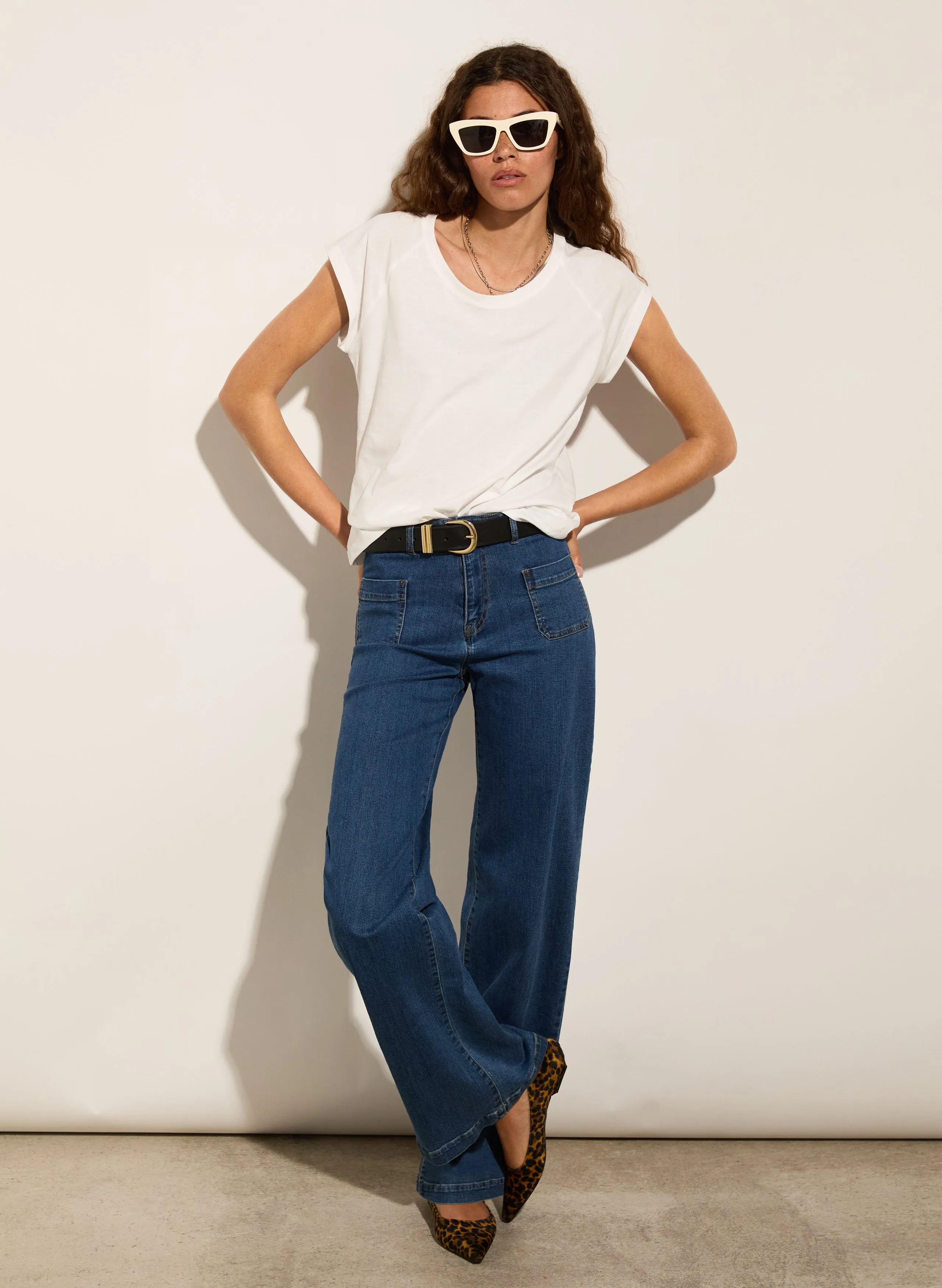 Catherine Organic Cotton Tee - Pure White | Baukjen